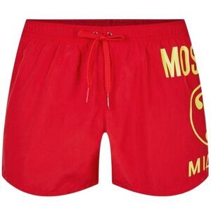 Moschino Mens Logo Swim Shorts / Red